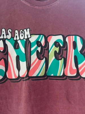 Texas A&M University Cheer Comfort Colors Long-Sleeve Tee Shirt, Small thumbnail 2