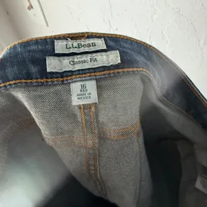 LLBean Classic Fit Womens Blue Denim Jeans Size 16‎ Regular Casual Basic thumbnail 8