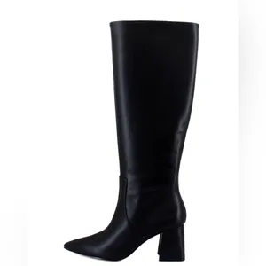 Jessica Simpson Black Knee-High Leather Women's Boot Size 9.5 Wide Calf thumbnail 2
