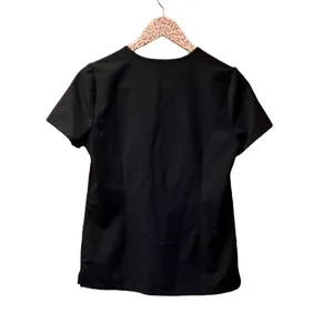 FIGS Casma Three Pocket Scrub Top Short Sleeve V-Neck Black XS Extra Small thumbnail 4