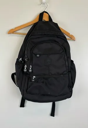 Kipling Classic Lightweight Nylon Multi-Pocket Backpack Black thumbnail 1