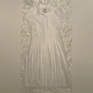 NWOT Reformation Ula in White Midi Sleeveless Collared Dress Size 10 thumbnail 5