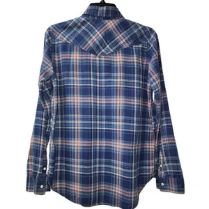 American Eagle Outfitters‎ Plaid Western Shirt Long Sleeve Button Up Size S thumbnail 2