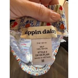Dippin Daisy Women Floral Tile Print Wide Leg Lounge Pants Blue White Red Size M thumbnail 3