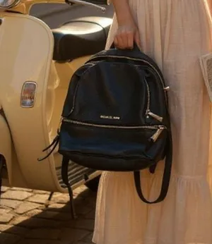 Michael Kors Black Leather Backpack thumbnail 1