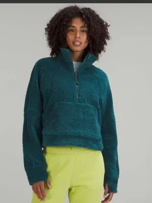 lululemon Scuba Oversized Cropped Fleece Funnel Neck jacket sz XS/S thumbnail 6