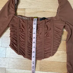 Brooklyn Karma Brown long sleeve corset top thumbnail 7