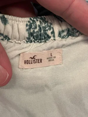 Hollister Skirt Womens Large Blue White Geometric Pleated Maxi Lined Boho thumbnail 7