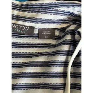 Covington Essentials Blue/White Stripe Long Tab Sl Button Up Blouse W/Tank Small thumbnail 8