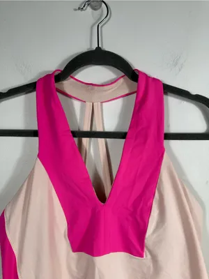 Lululemon‎ Open Soul Tank Parfait Pink Pinkelicious Open Back Size 12 thumbnail 5