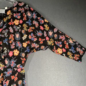 Anthro HD in Paris Maxi Dress‎ Womens US 4 Sheer Floral Chiffon Cottage Peasant thumbnail 6