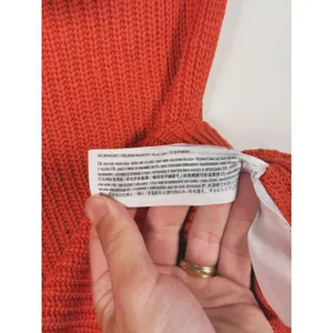 Abercrombie & Fitch Orange Turtleneck Sweater Vest Size M Knit Fall Layering thumbnail 12