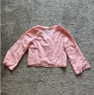 Tie Front Long Sleeve Pink Size M thumbnail 2