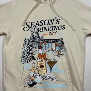 Tito's Season's Drinkings Ugly Holiday Hoodie thumbnail 4
