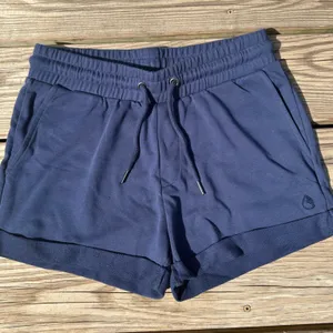 icyzone navy blue women’s sweat shorts with pockets thumbnail 1
