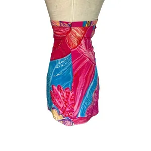 Rococo Sand Mini Dress in Pink XSmall New Womens Strapless Tropical thumbnail 7