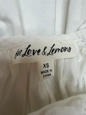 For Love & Lemons Jackson White Ruffle lace Babydoll Mini Dress size XS $198 thumbnail 10