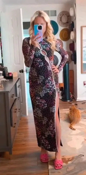 Revolve Floral bodycon dress thumbnail 2