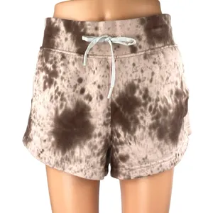 Lululemon Inner Glow Women's Brown Pink Marble Tie Dye Athletic Shorts Size 6 thumbnail 1
