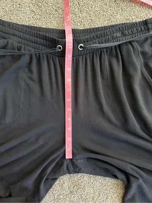 Soma Black Soft Jogger Lounge Pants Drawstring Pockets Size L thumbnail 4