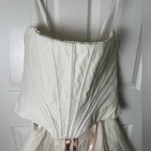 House of CB Cadie White Cotton Corset Top & Celia Built-In Bloomer Shorts Skirt thumbnail 4