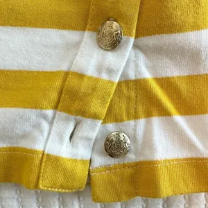 J. Crew Classic Striped Fisherman Long Sleeve Tee with Gold Buttons thumbnail 6