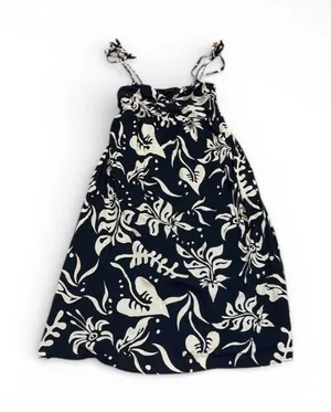 Gap black and cream midi dress thumbnail 1