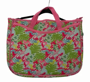 Lilly Pulitzer Pink Green Checking In Print Laptop Case Bag Padded Neoprene thumbnail 1