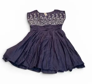 FREE PEOPLE shirred floral embroidered eyelet dress thumbnail 1