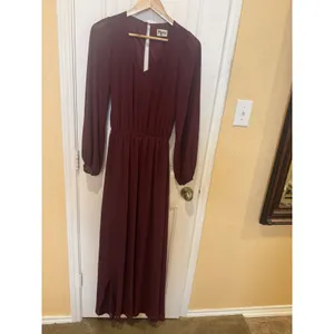Show Me Your Mumu Dress Womens Small Burgundy Wine Long Emily Maxi Bridesmaid thumbnail 3