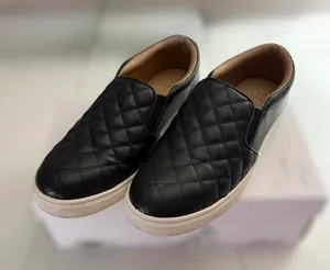 A New Day Black Quilted Slip-On Loafers thumbnail 1
