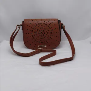 Mudd Womens Brown Shoulder Bag Small Cut Out Boho Festival Western Saddle Bag Purse thumbnail 10