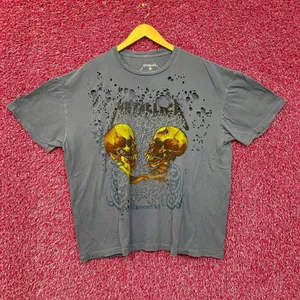 Metallica Live in Concert 92 Distressed Heavy Metal Tee One Size thumbnail 1