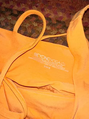 BEYOND YOGA Peach Asymmetrical One-Shoulder Crop Top thumbnail 2