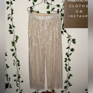Cider SEQUINS MID WAIST STRAIGHT LEG TROUSERS thumbnail 11