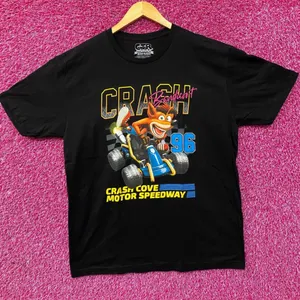 Crash Bandicoot Motor Speedway Retro Video Game T-Shirt XL. thumbnail 2