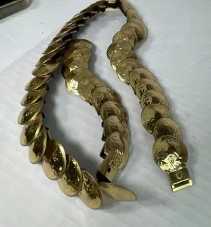 VTG coin belt stretch gold colored. thumbnail 1