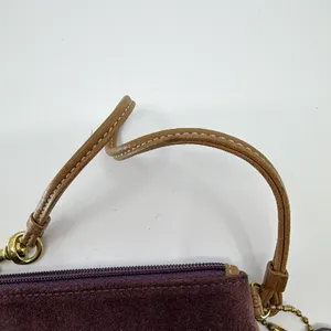 Coach Purple Suede Leather Wristlet thumbnail 8