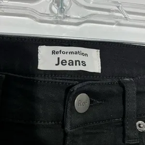 Reformation Harper Ultra High Rise Skinny Jeans‎ Black Size 24 Minimalist Casual thumbnail 7