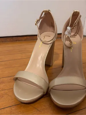 Lulu's Nude Ankle-Strap Block Heel Sandals thumbnail 2