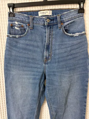 Abercrombie & Fitch Curve Love The Ankle Straight Ultra High Rise 27/4 thumbnail 2