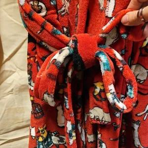 Like New! Vera Bradley Limited Edition Christmas Cats Plush Robe Womens Size S/M thumbnail 4