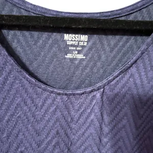 Mossimo‎ Supply Co Womens Navy Chevron Textured Fit and Flare Dress Large New thumbnail 3