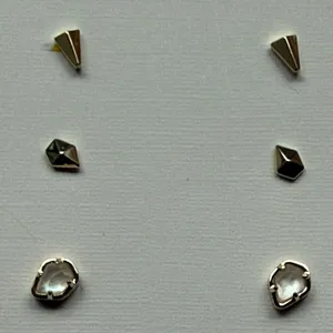 Kendra Scott Jensen Gold Geometric Stud Earrings Set New 3 pc thumbnail 2