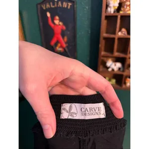Carve Designs Avery Beach Pant Organic Pull On Women’s Size Medium Black thumbnail 3