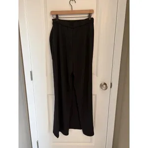 Halara Black High Waisted Side Tie Wrap 2-in-1 Maxi Skirt Wide Leg Pants Size S thumbnail 5