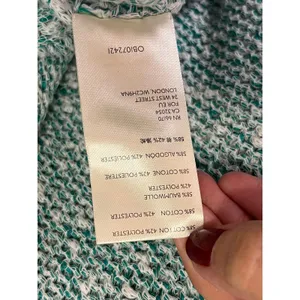 Free People Adriatic Sea Chunky Open Knit V-Neck Slouchy Pullover Sweater M New thumbnail 8