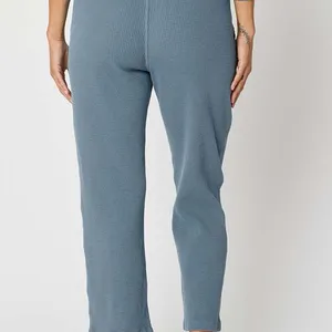 Back Beat Co Organic Cotton Waffle Joggers Slate Blue XS Lounge Pants thumbnail 2