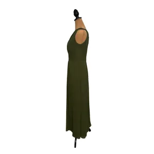 DB Studio Celebrate Olive Green One Shoulder Maxi Dress Pleated Slit F19952 4 thumbnail 3