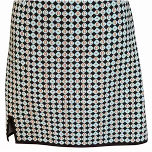 Alexa Chung for Opening Ceremony Blue Black Orange Geometric Print Mini Skirt thumbnail 4